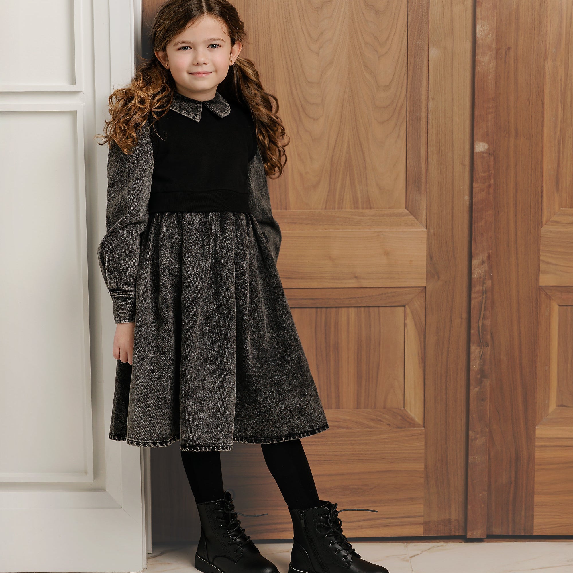 Black Denim Vest Dress
