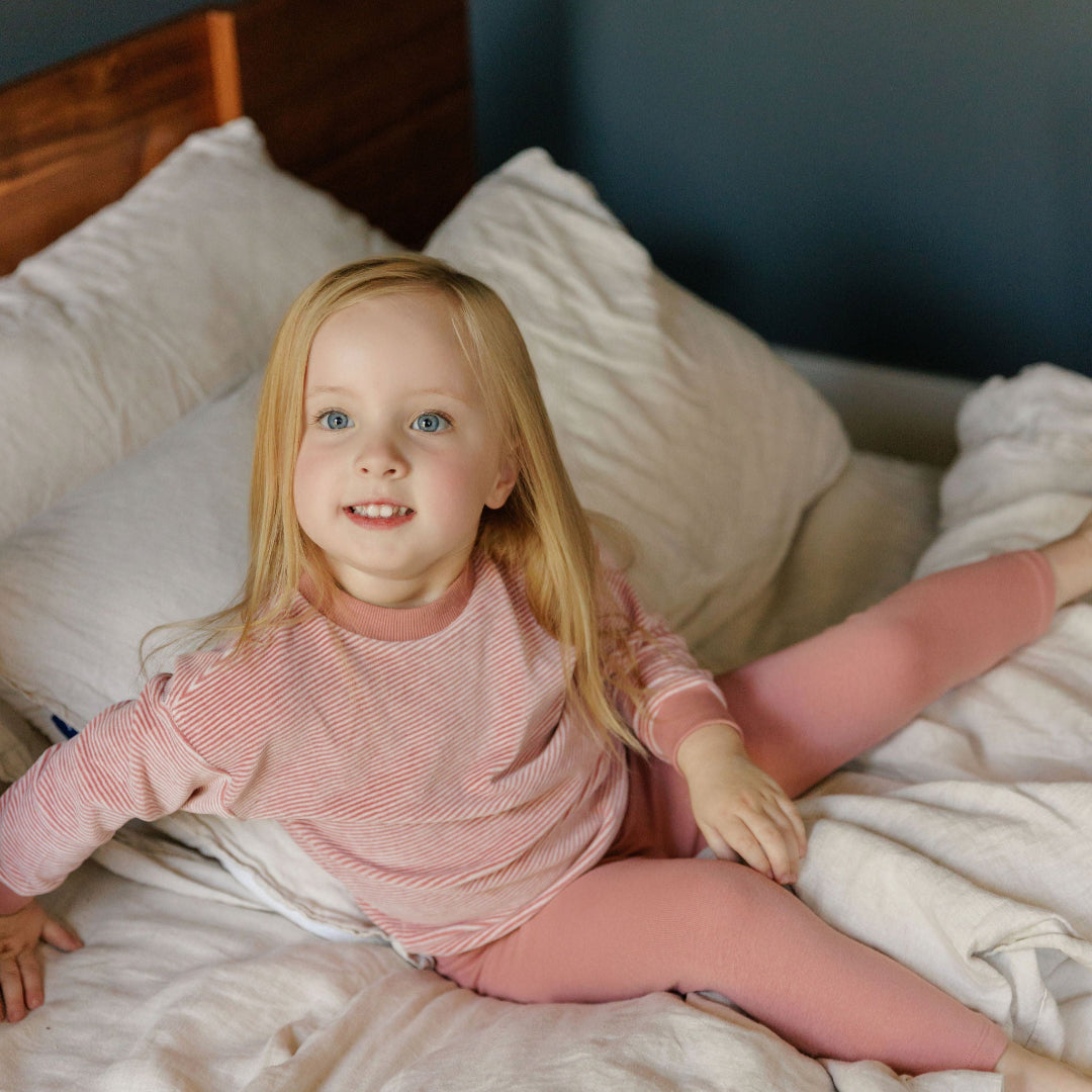 Dark Pink Velour Stripe Collection Lounge Set