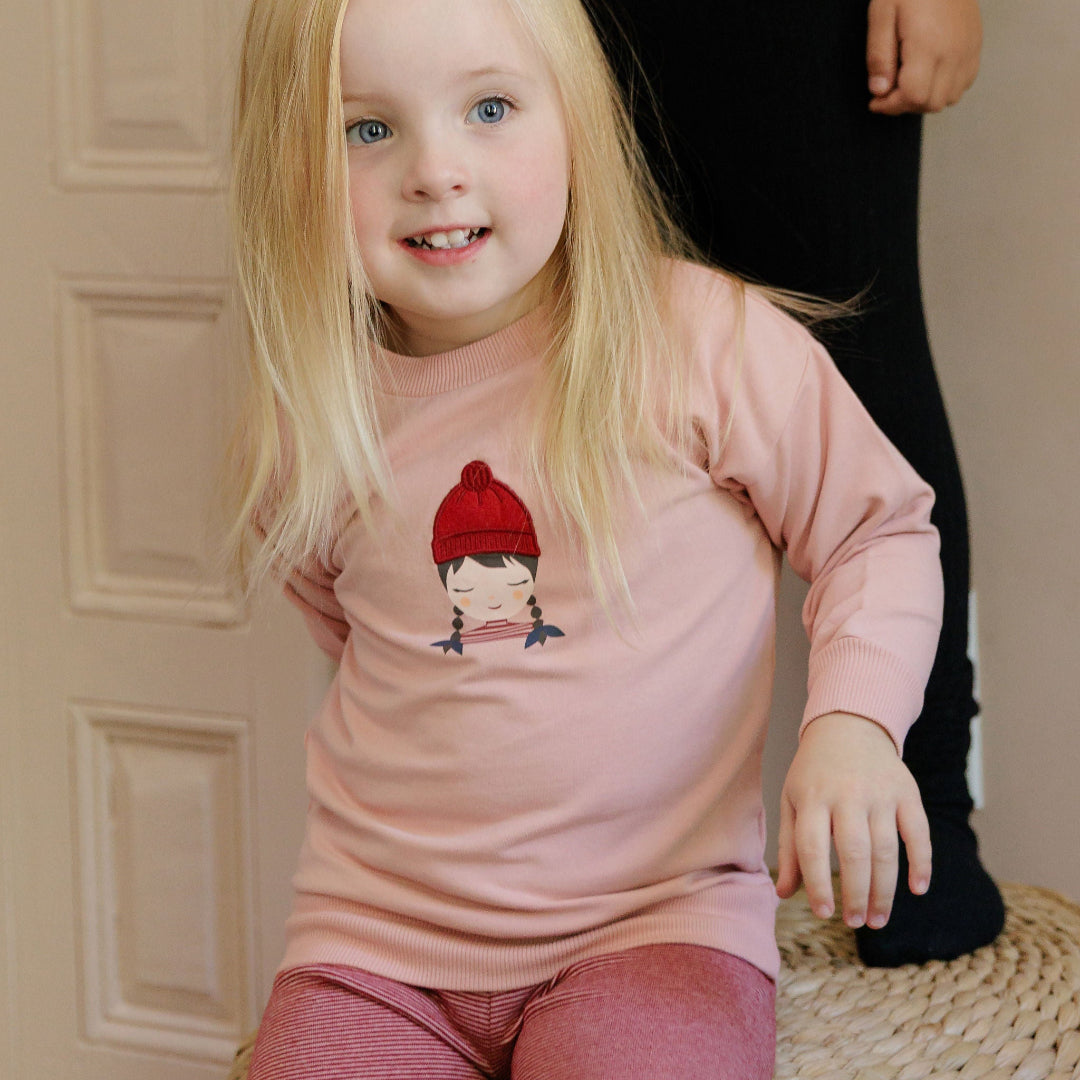 Pink Autumn Kids Collection Sweatshirt And Leggings
