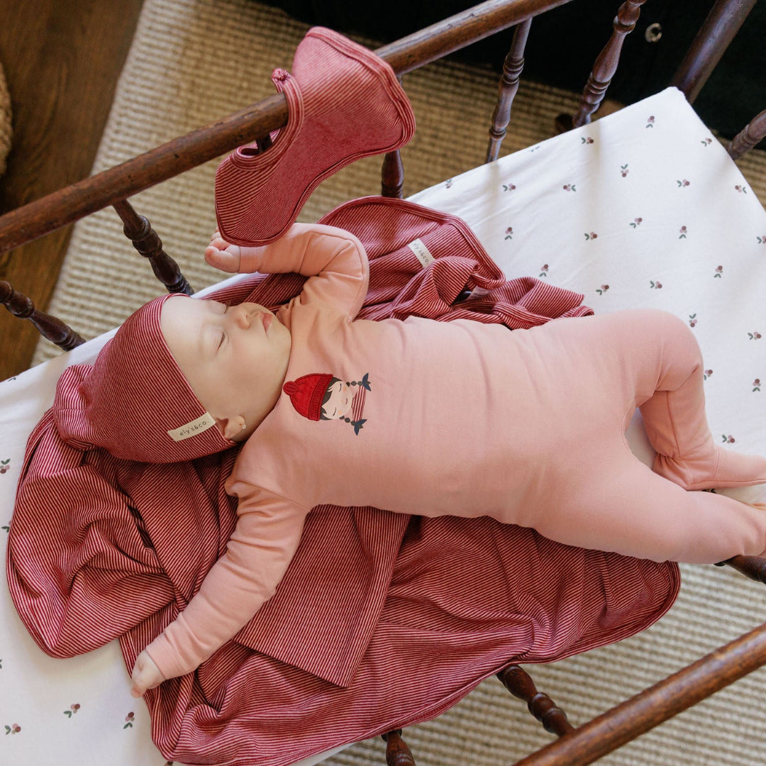 Pink Autumn Kids Collection Footie+Beanie