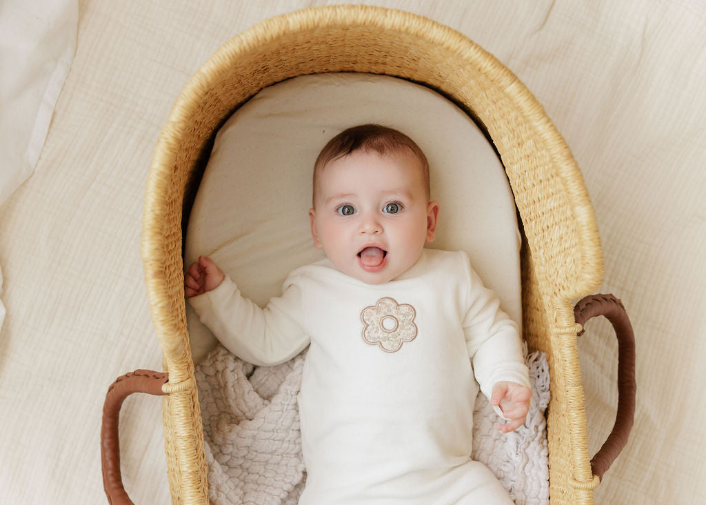 Ivory Floral Velour Liberty Collection Take Me Home Set