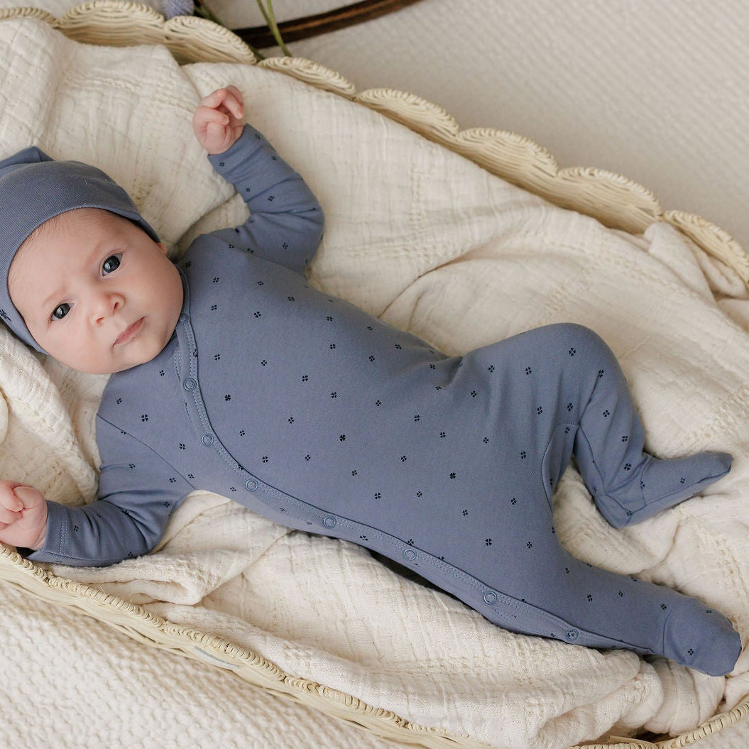 Blue Clover Print Collection Footie
