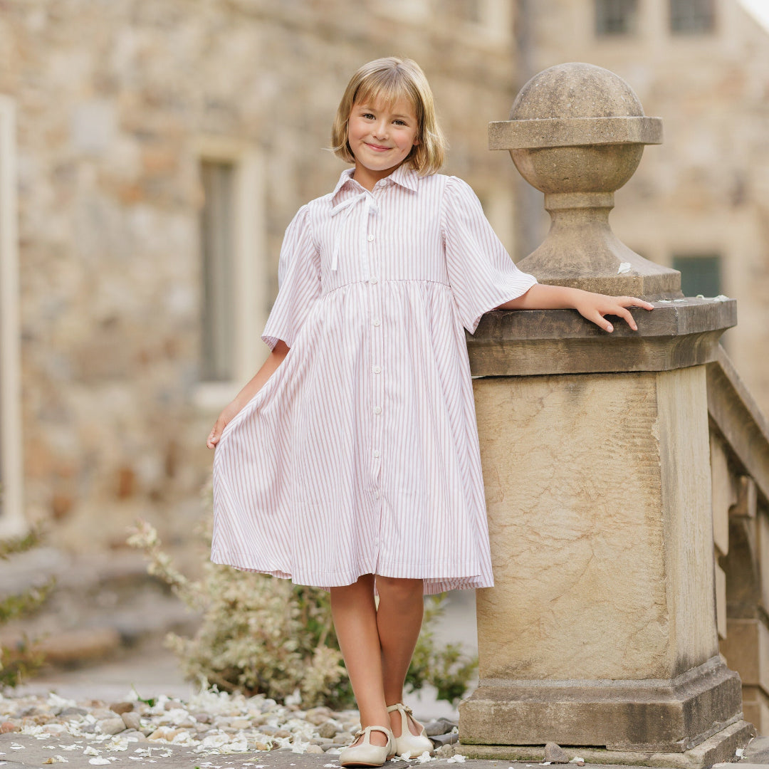 Pink Stripe High Waist Dress