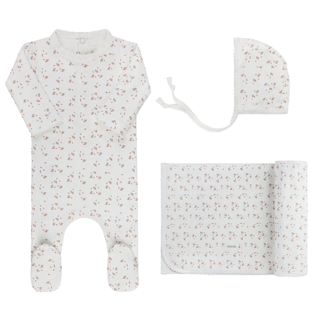 Ivory Girl Floral Leaf Collection Take Me Home Set