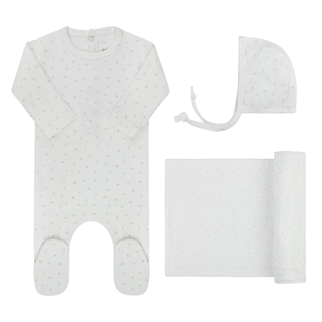 Ivory Boy Floral Leaf Collection Take Me Home Set