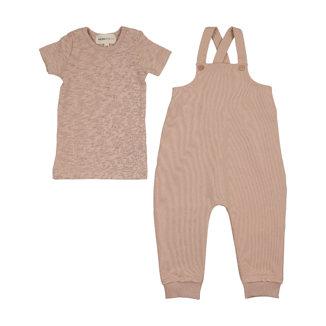 Pale Pink Romper + Onesie Set