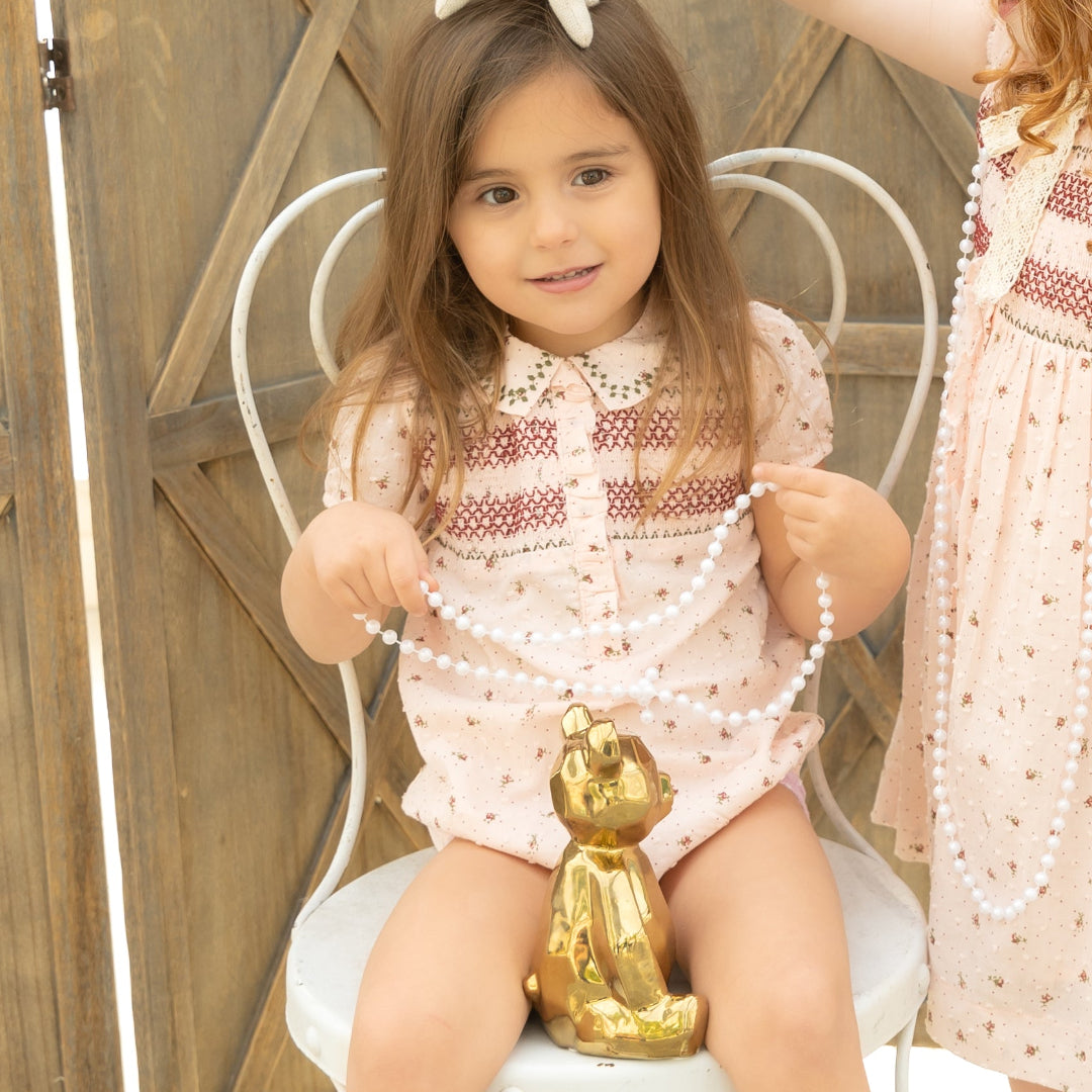 Smocked Pink Romper