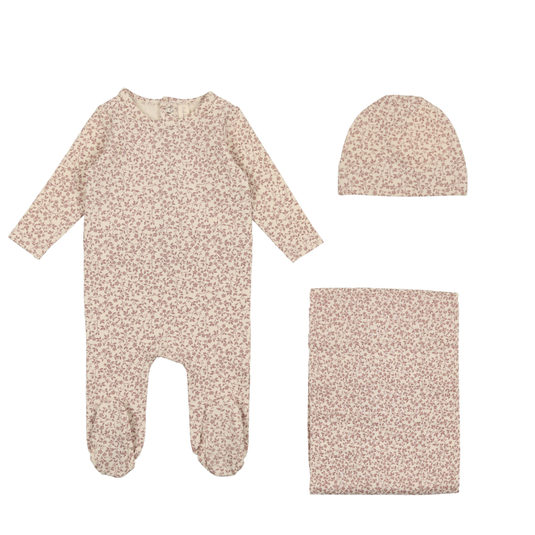 Mauve Floral Swaddle