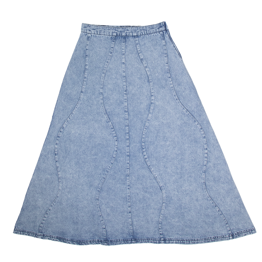 Crew Basics  Denim Blue Piper Maxi Skirt