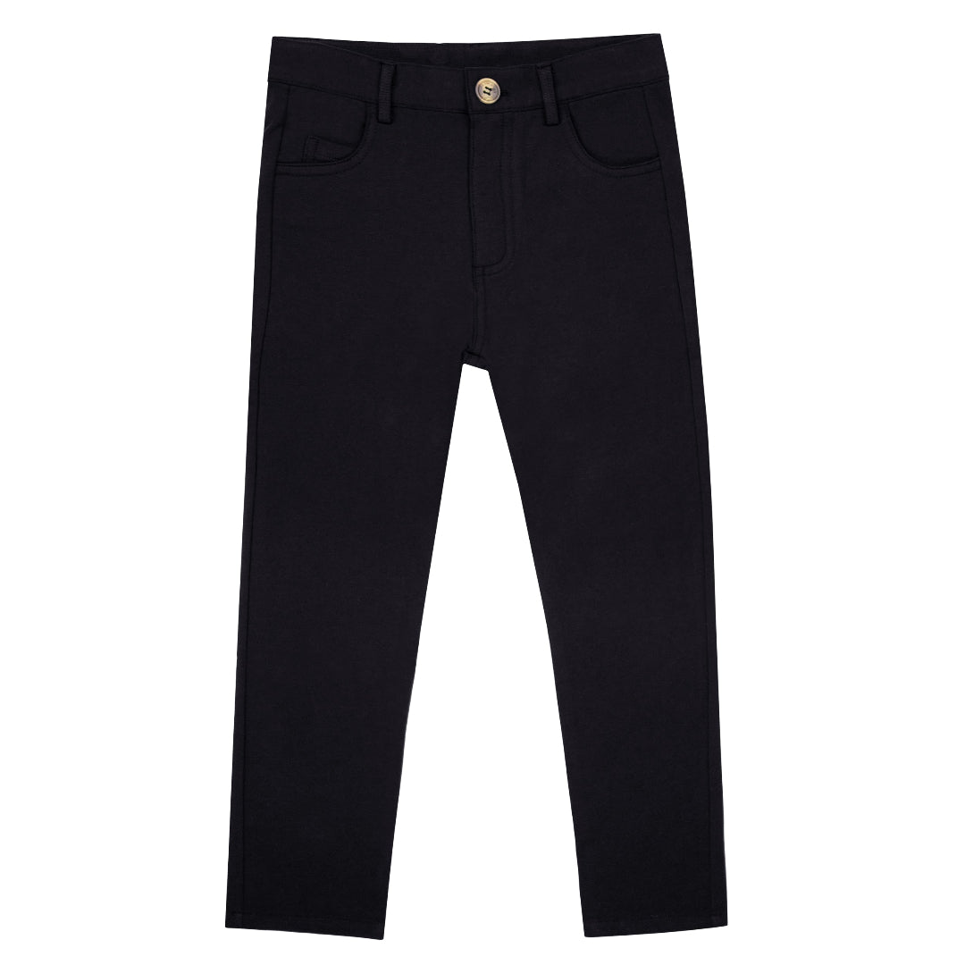 Black Slim Knit Pant- Crew