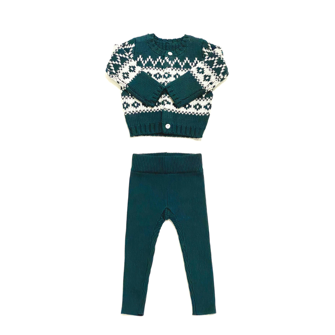 Green Justin Knit Set