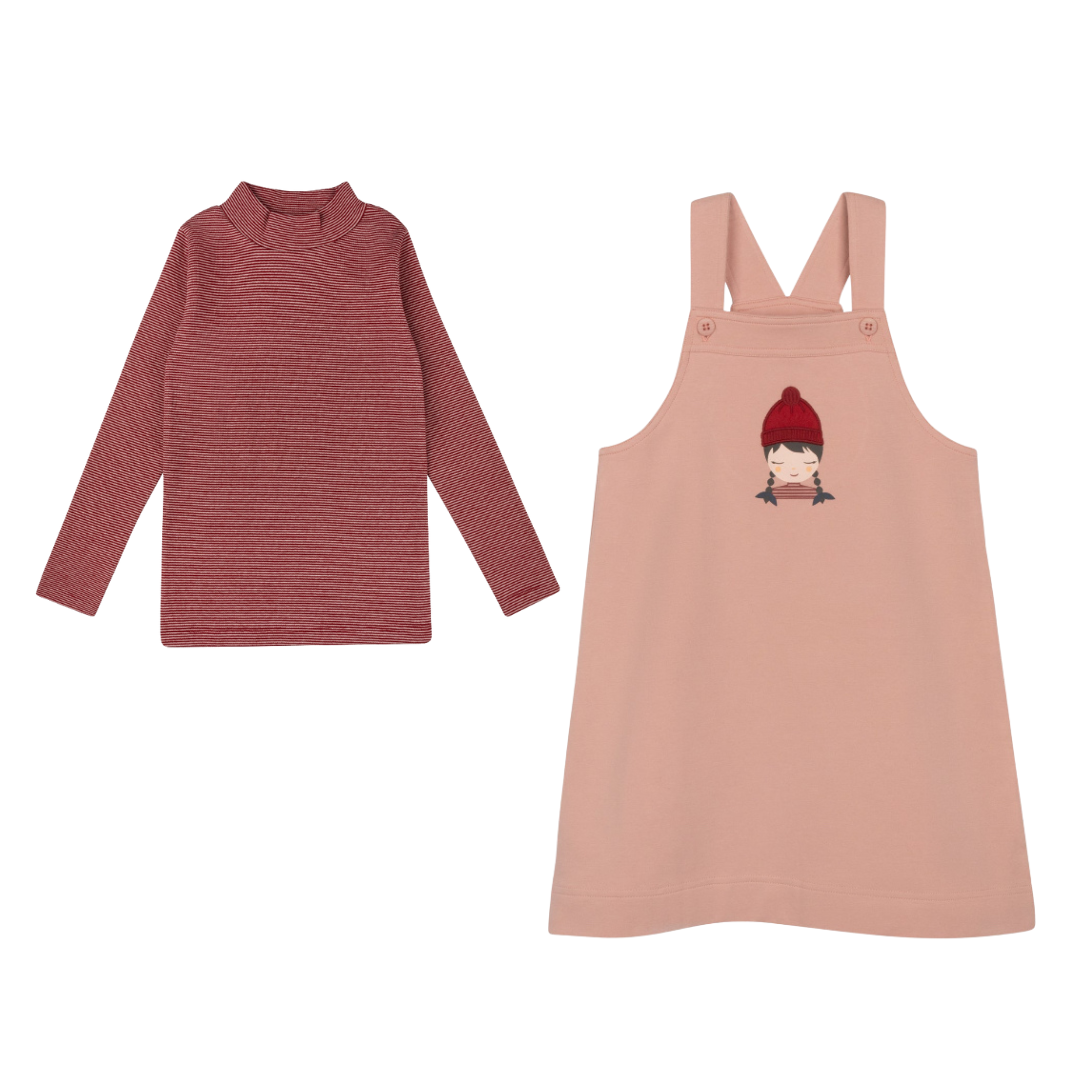 Pink Autumn Kids Collection Jumper + Turtleneck Set