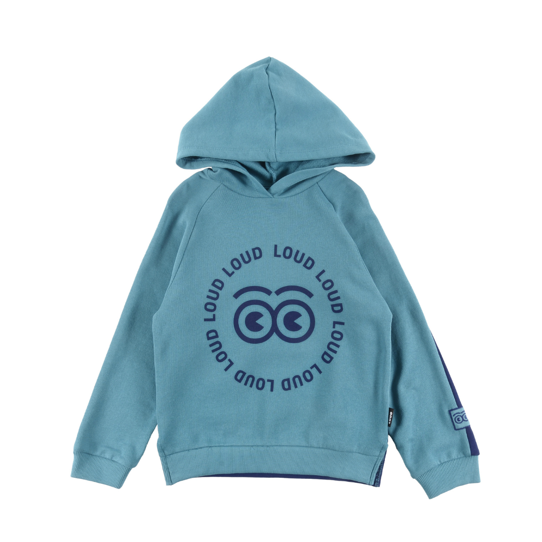 Turquiose/ Navy Cozy Hooded Sweatshirt