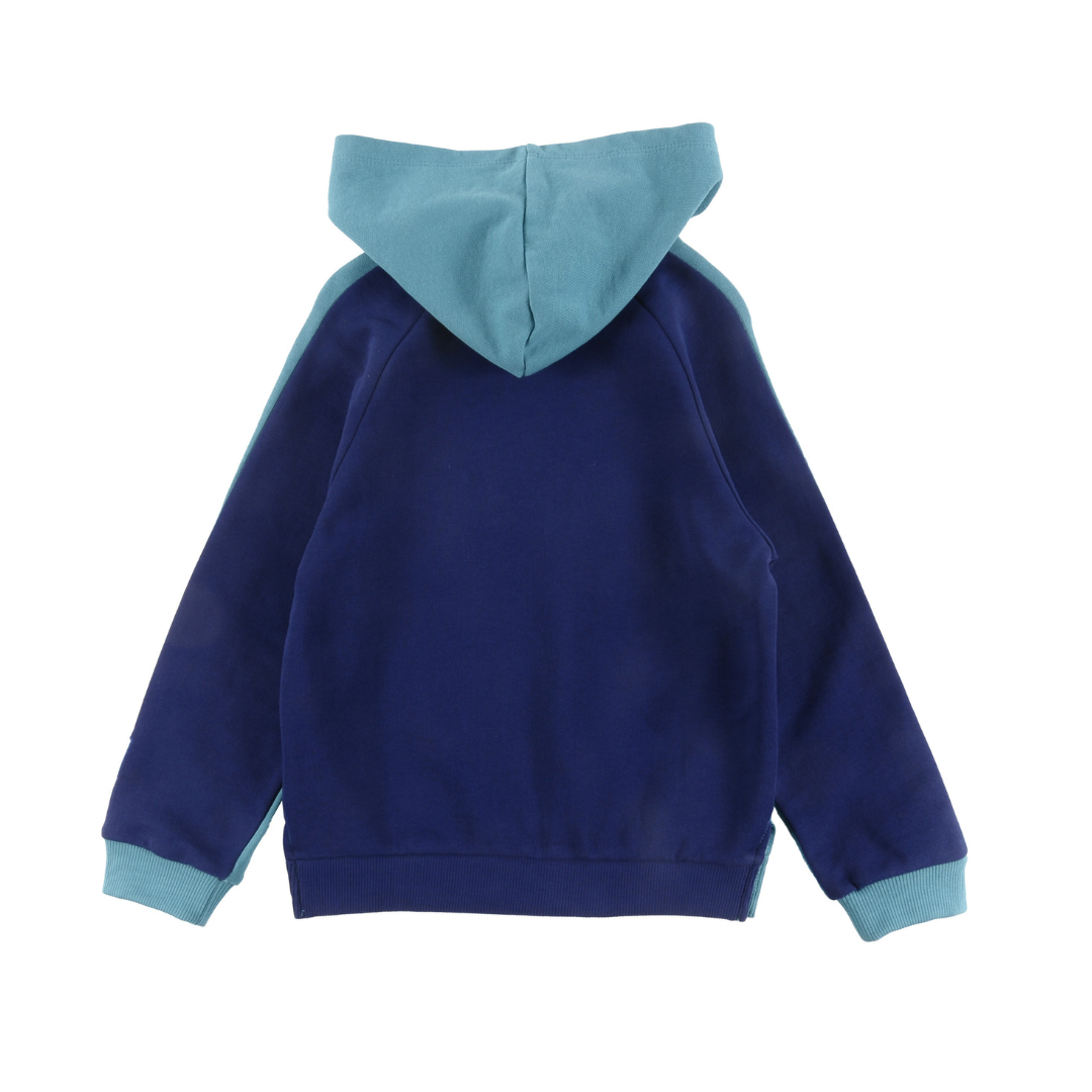 Turquiose/ Navy Cozy Hooded Sweatshirt