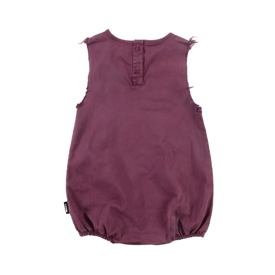 Grape Wine Stonewash Romper