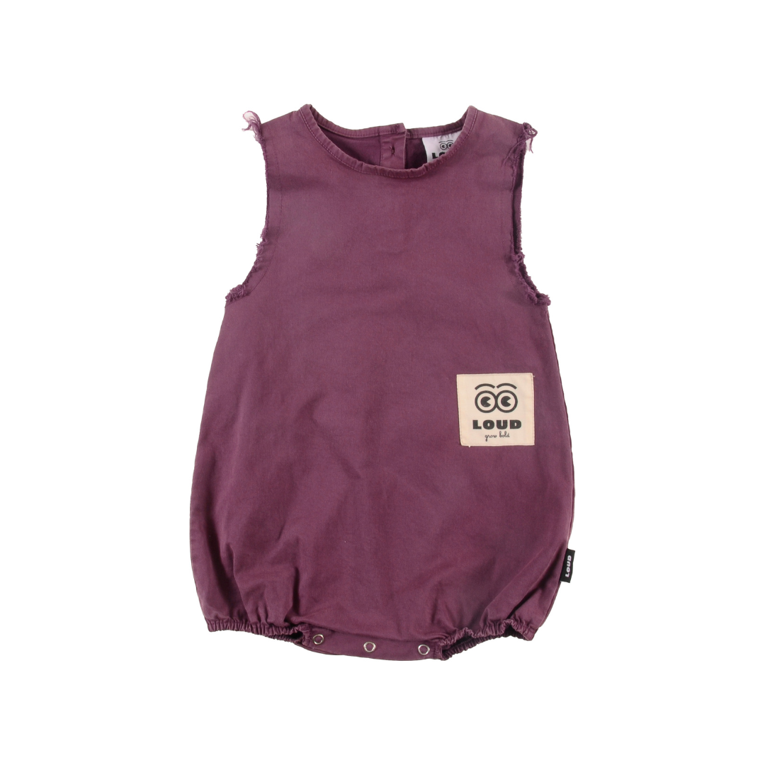 Grape Wine Stonewash Romper