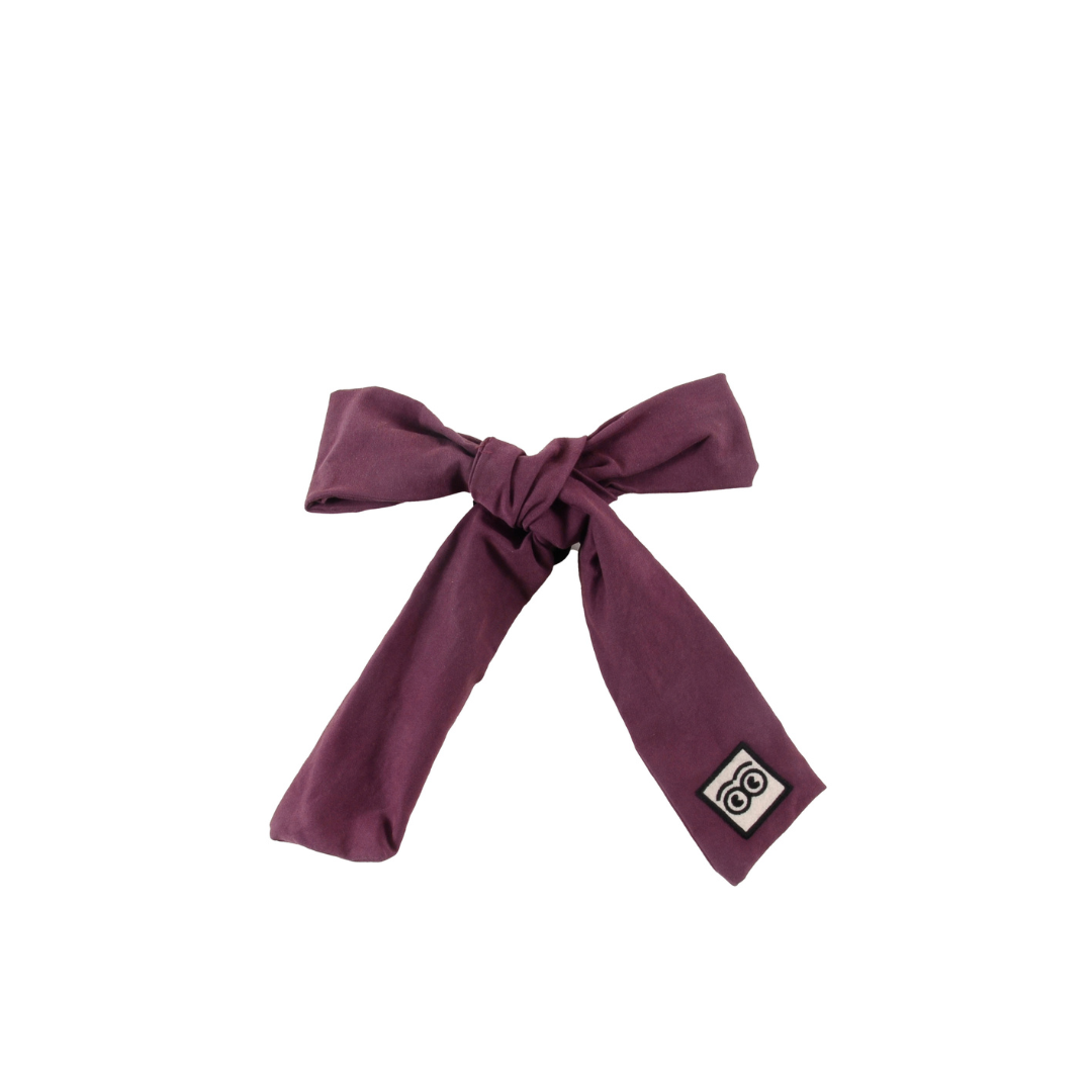 Grape Wine Stonewash Oversized Hair Bow