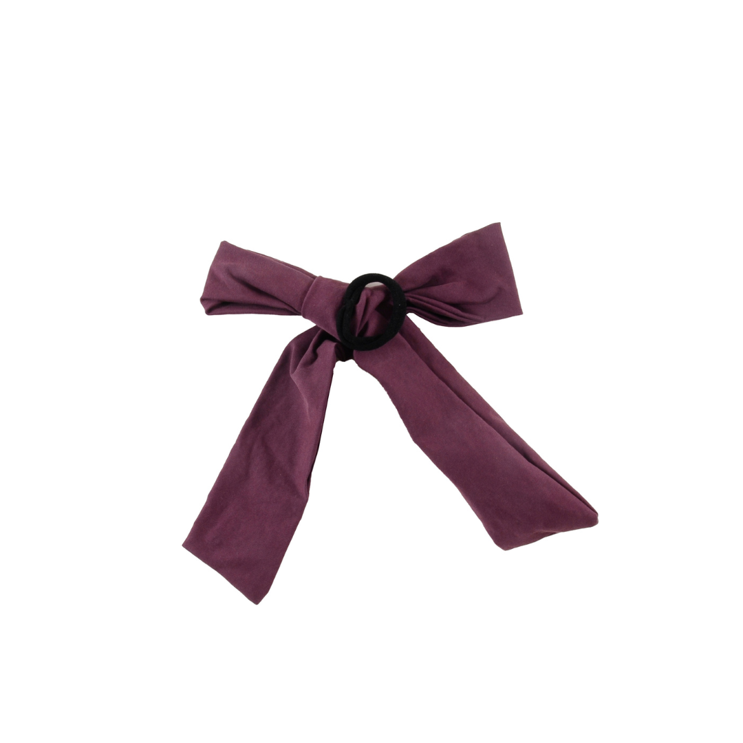 Grape Wine Stonewash Oversized Hair Bow