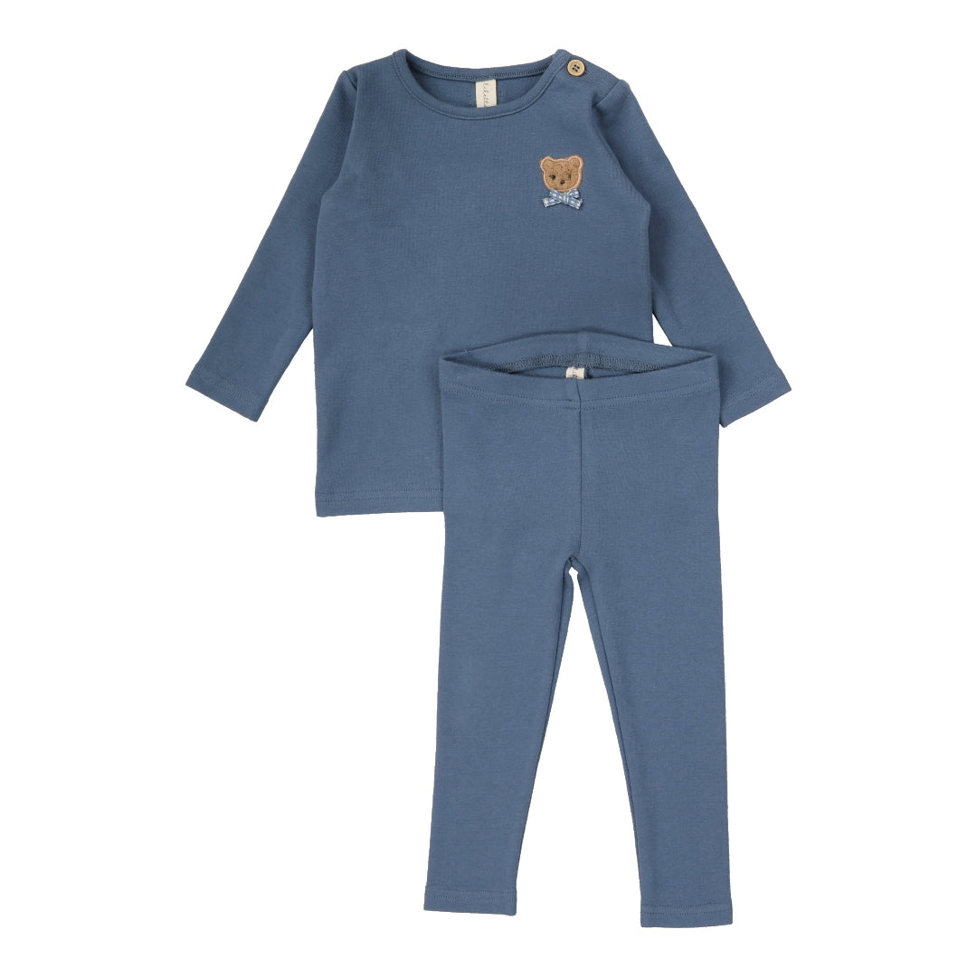 Slate  Bear Appliqué Lounge Set