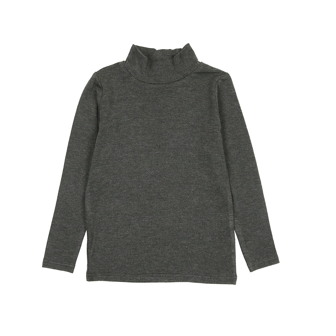 Mid Grey Bamboo Mockneck Tee