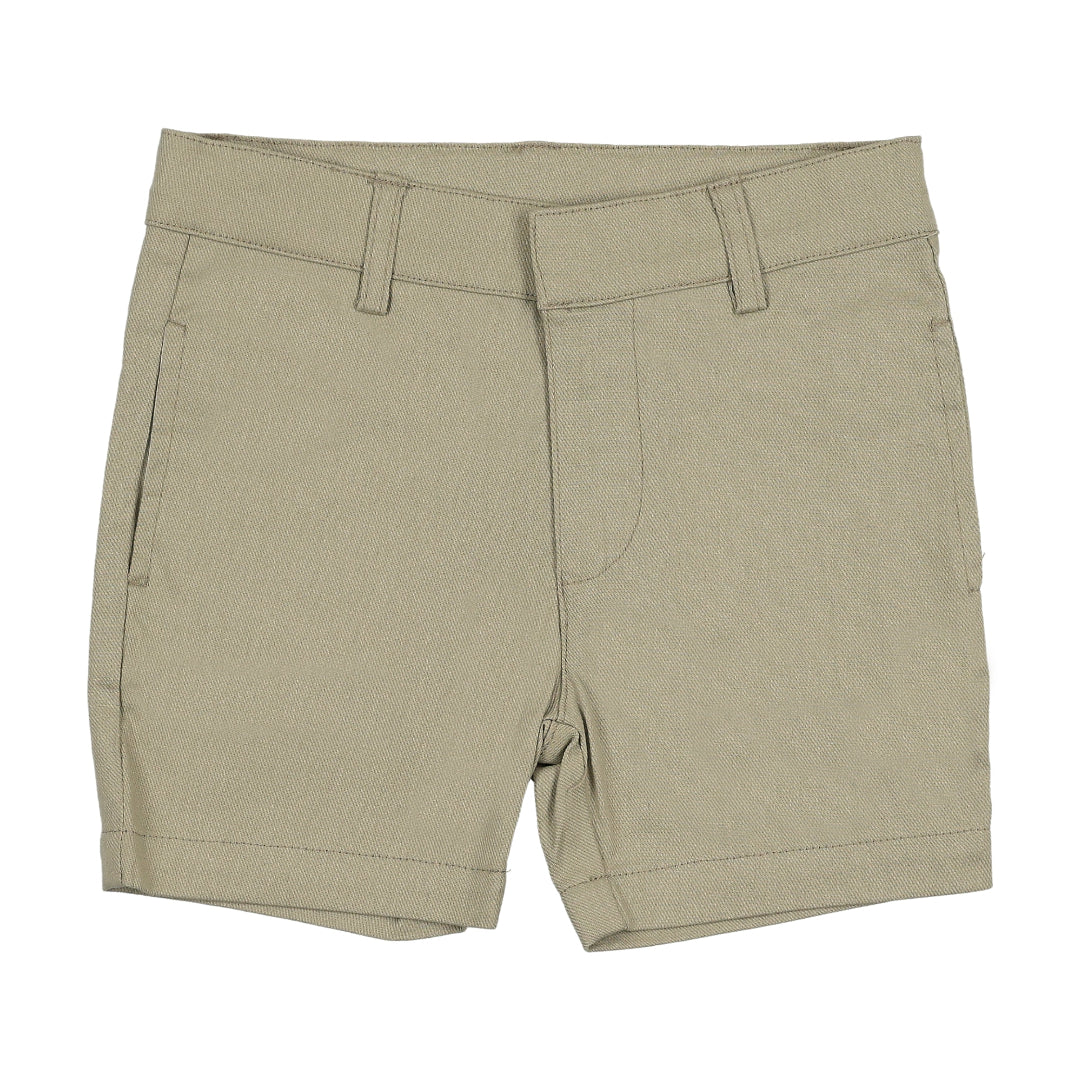 Shrub Green Boys Dress Shorts