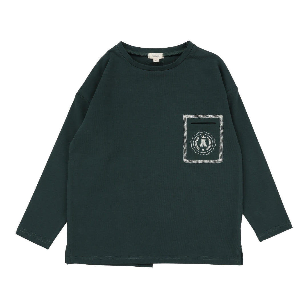 Green Boys Pocket Tee