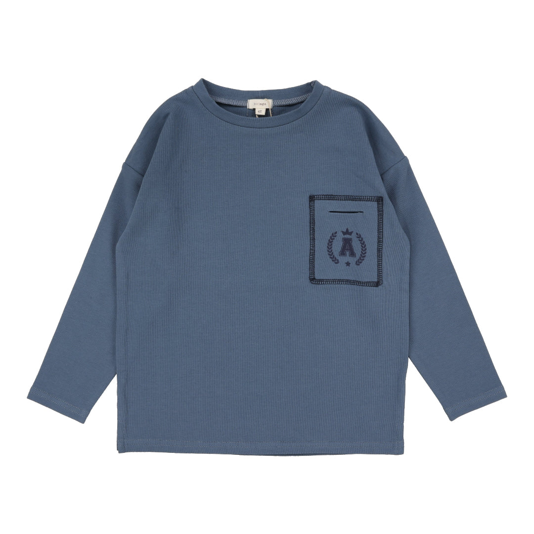Off Blue  Boys Pocket Tee
