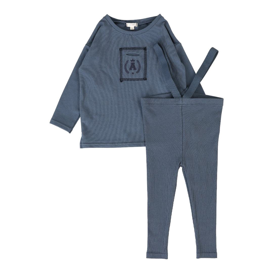 Off Blue  Boys Pocket Tee Set