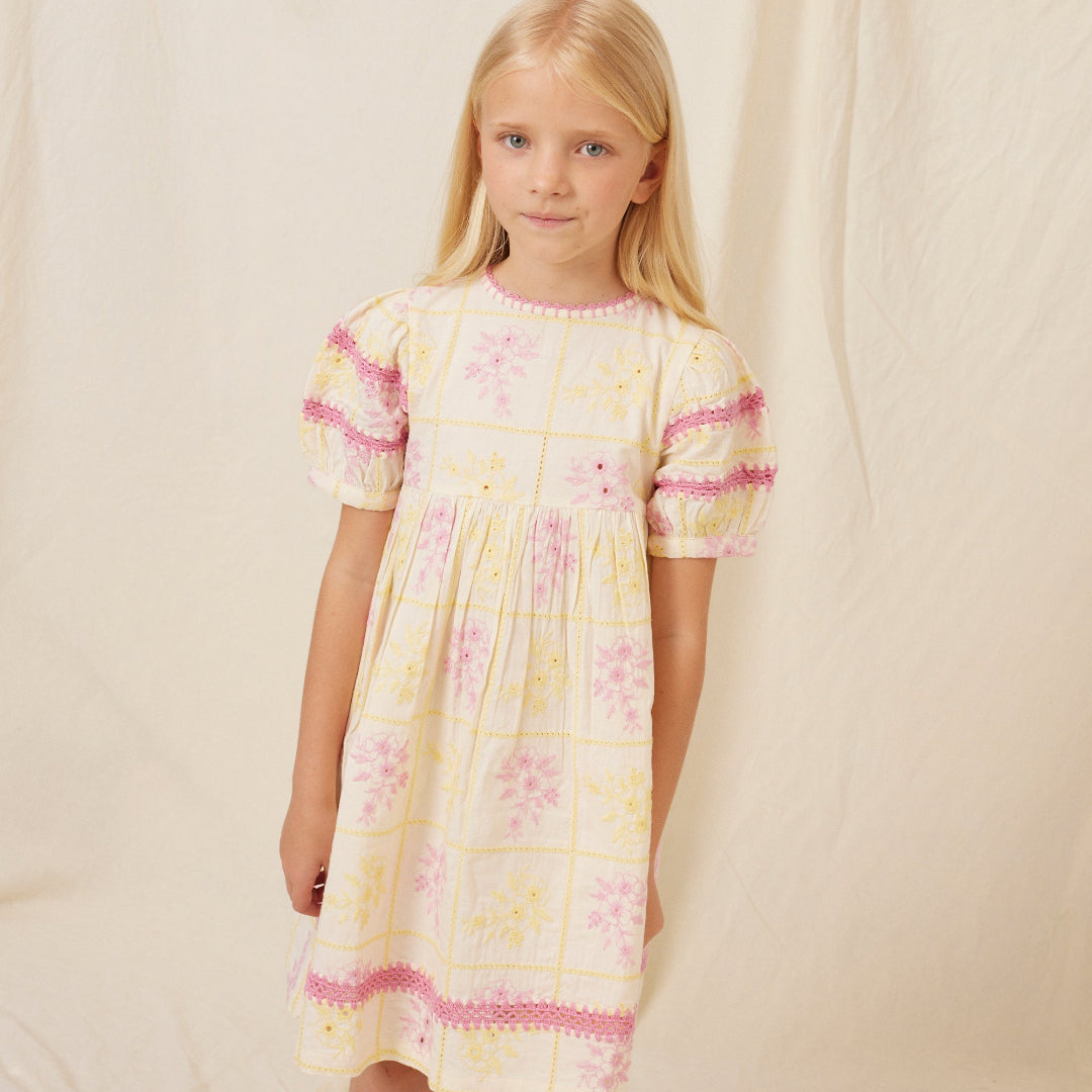 Alba Patchwork Embroidery Dress 3 / Short