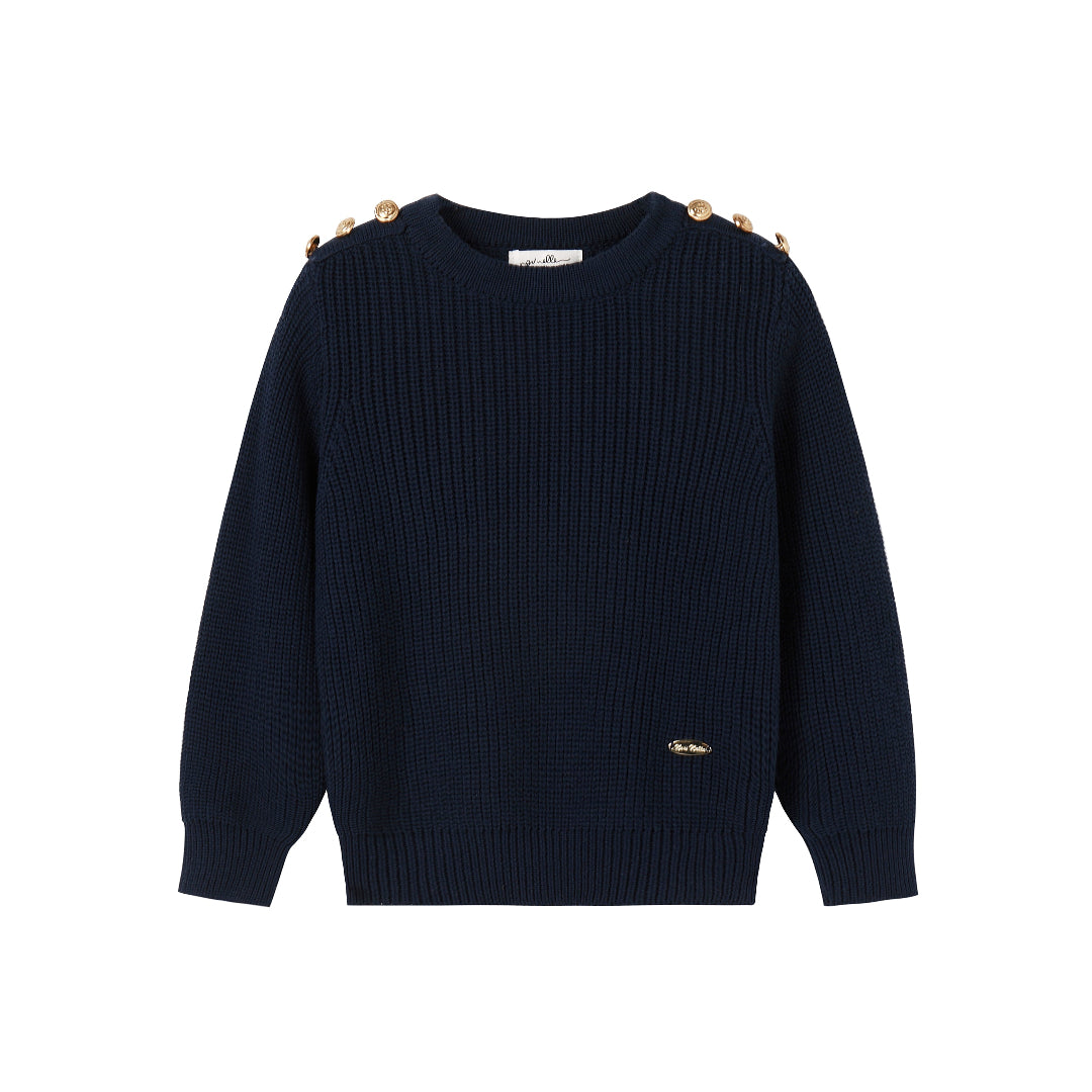 Navy Boys Chunky Sweater