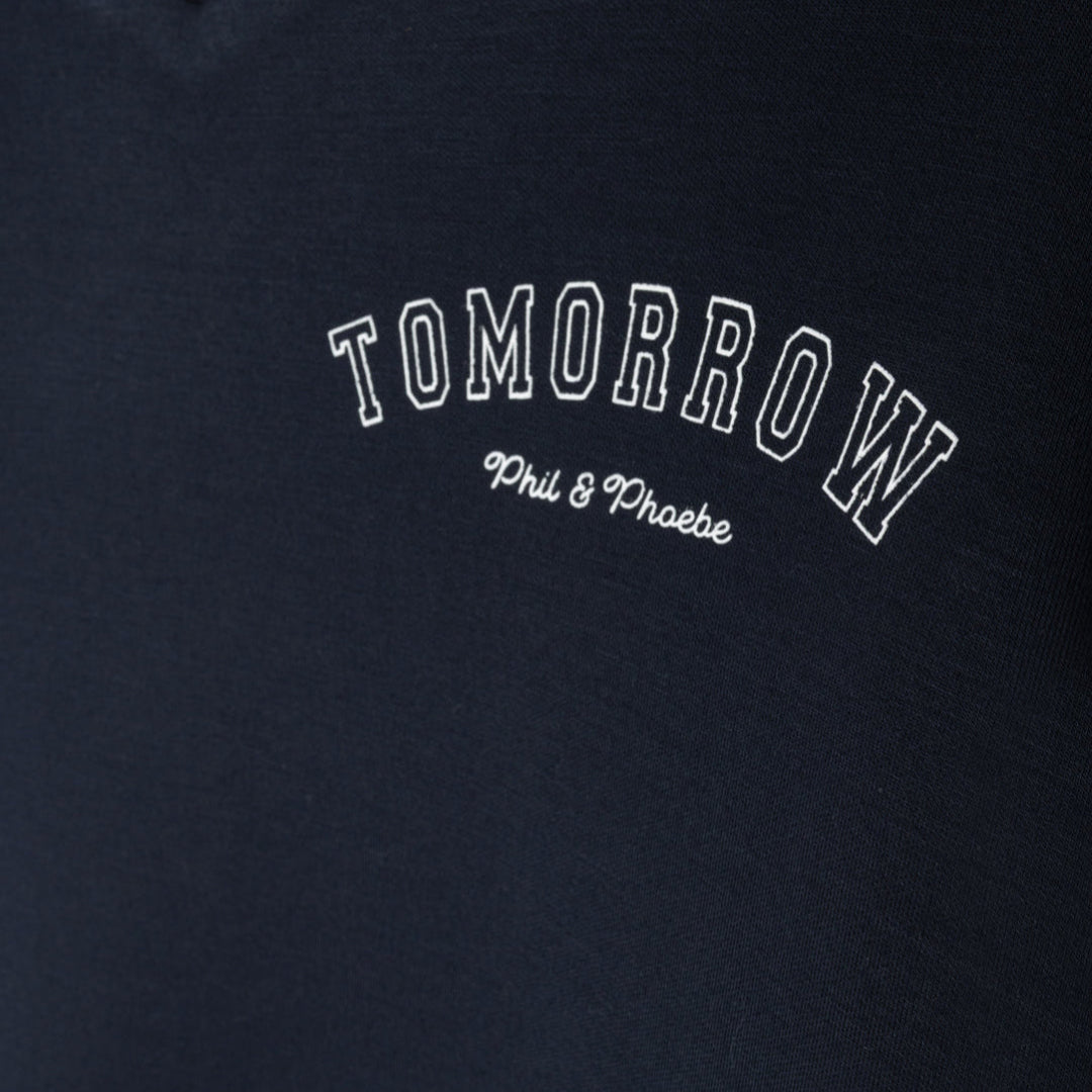 Navy Tomorrow Print Sweatshirt