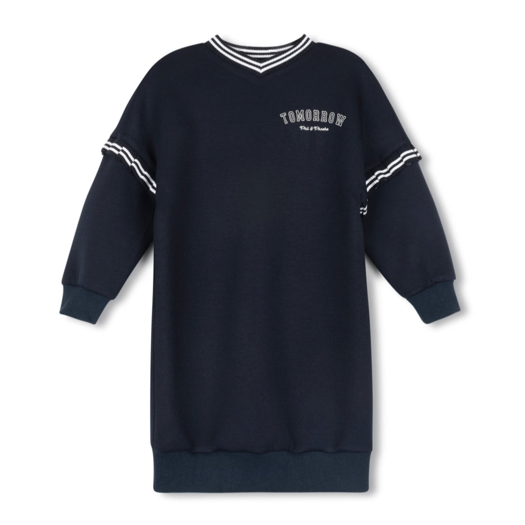 Navy Tomorrow Sweatshirt Dress