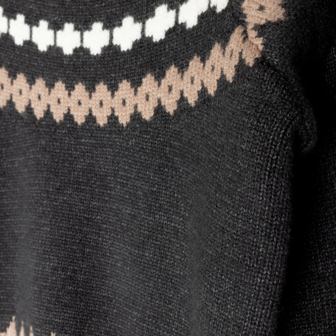 Charcoal Gilt Fair Isle Sweater