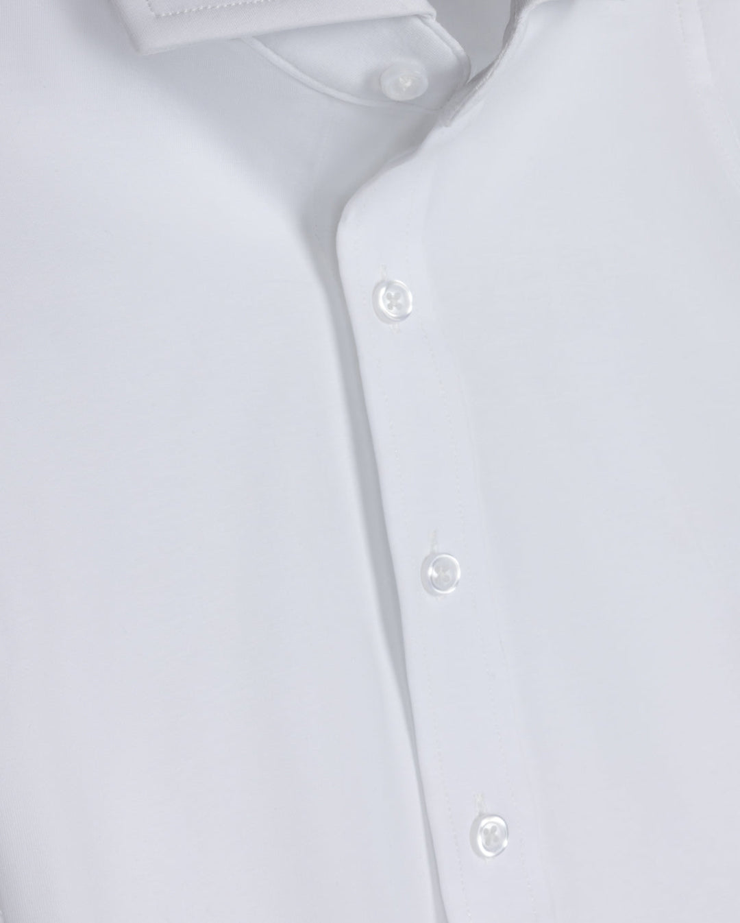 White Stretch Button Down Shirt