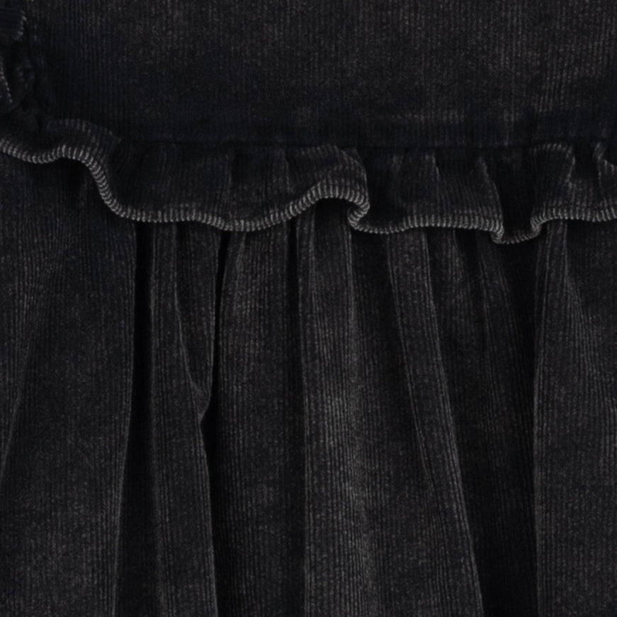 Black Tray Corduroy Dress