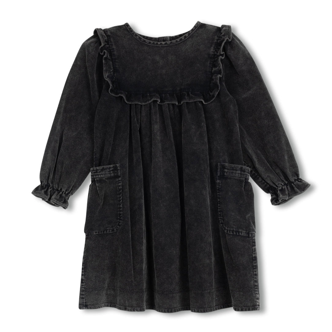 Black Tray Corduroy Dress