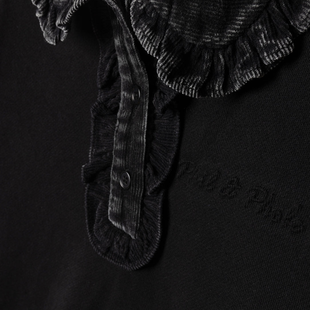 Black Tray Corduroy Sweatshirt
