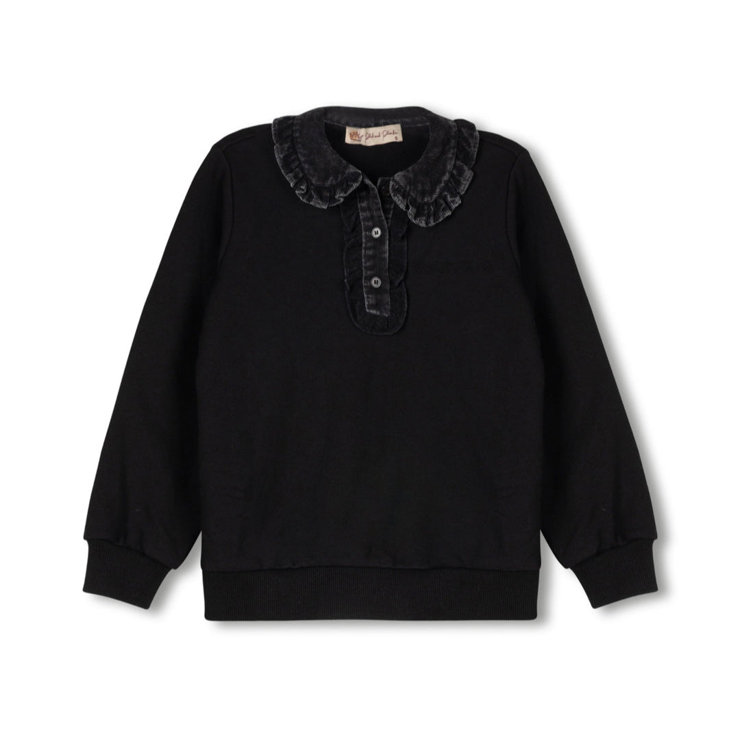 Black Tray Corduroy Sweatshirt