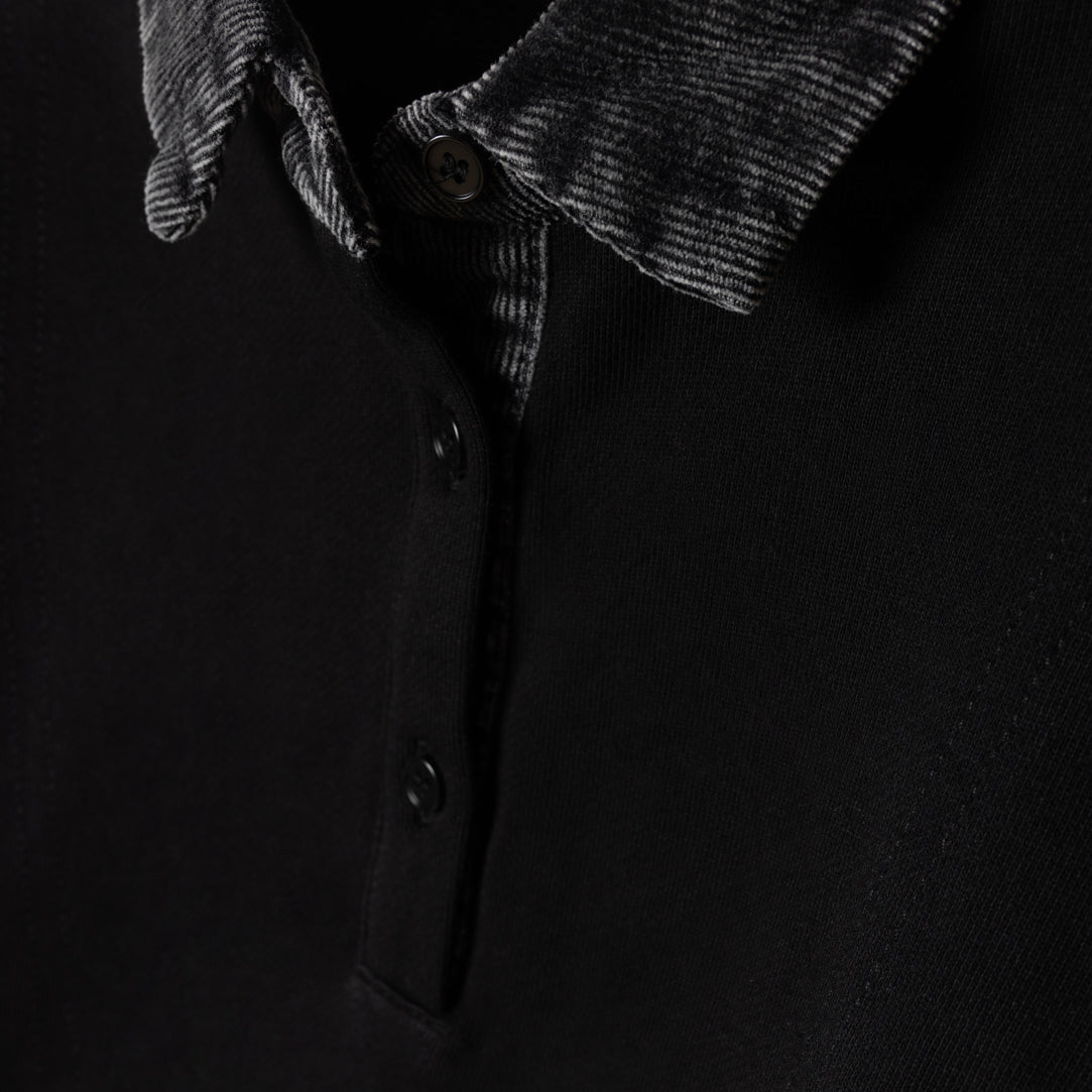 Black Tray Corduroy Polo