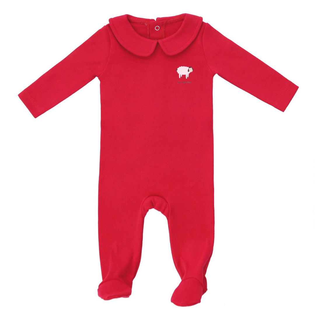 Cherry Collared Footie
