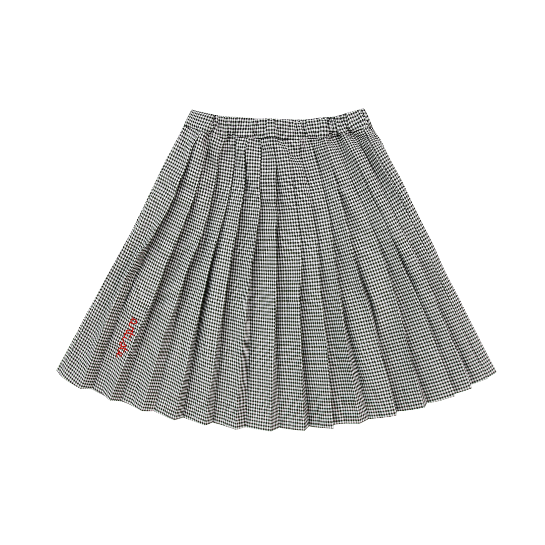 Gingham Pleated Skirt