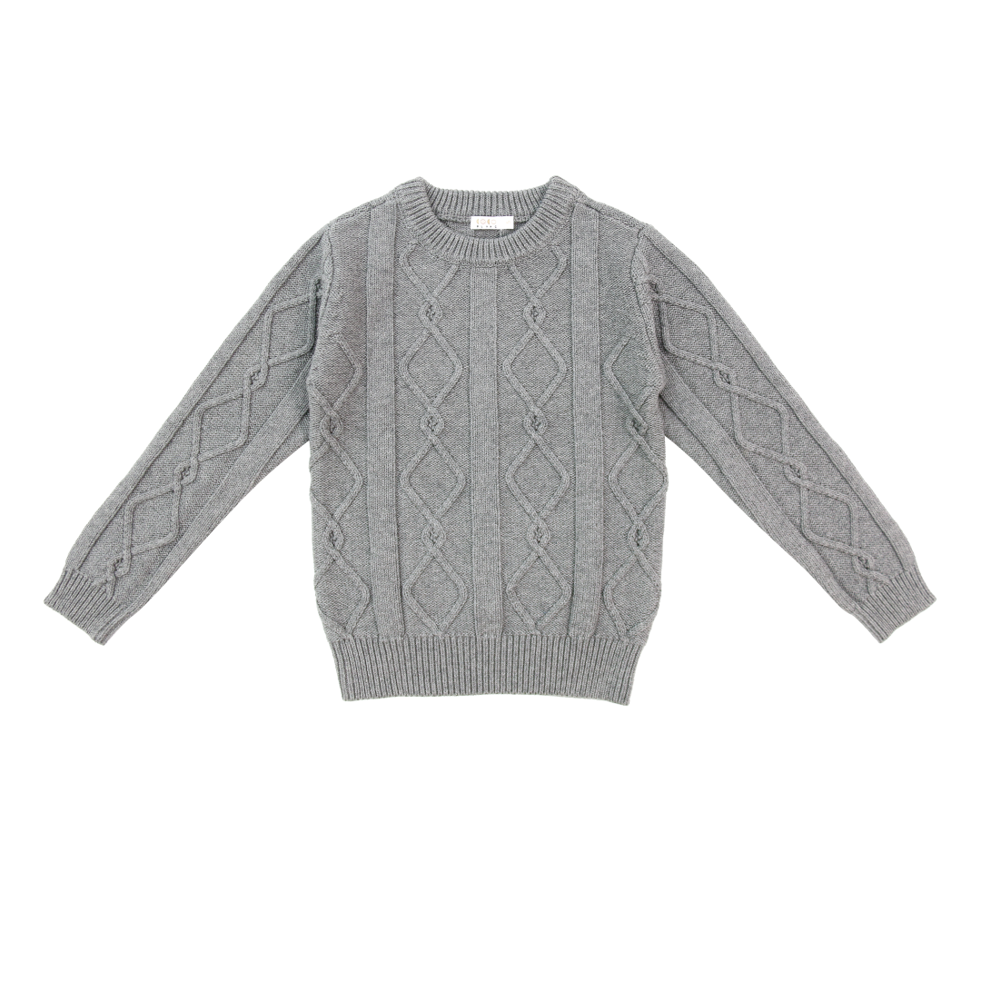 Grey Diamond Crew Sweater