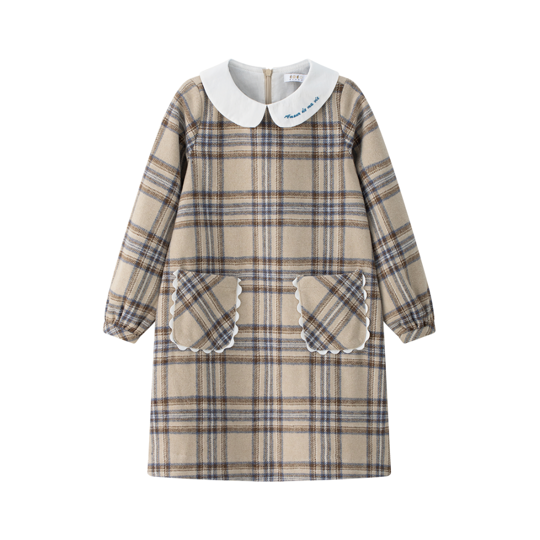 Blue Plaid A-Line Dress