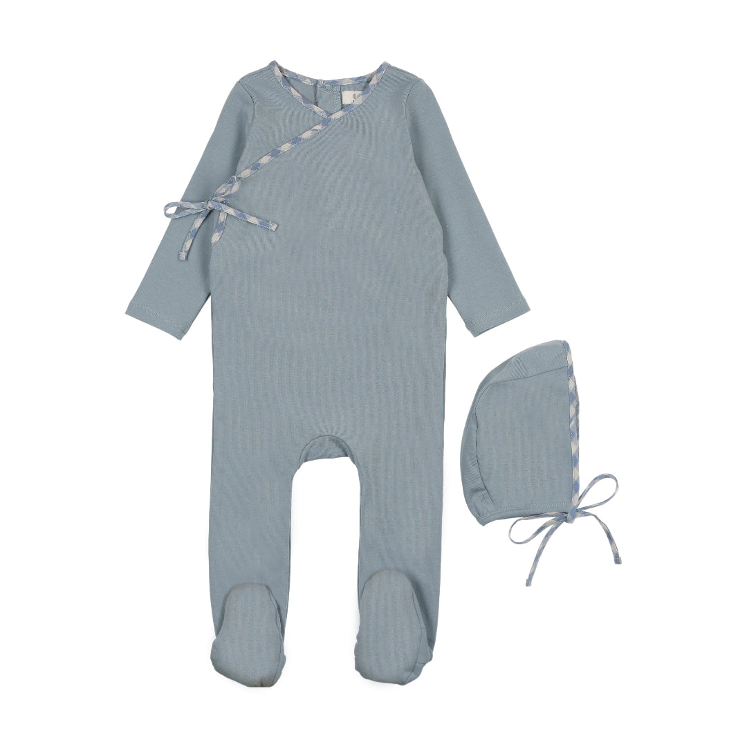 Bee & Dee Clock Velour Layette Set - Navy Bee & Dee Clock Velour Layette Set - Navy