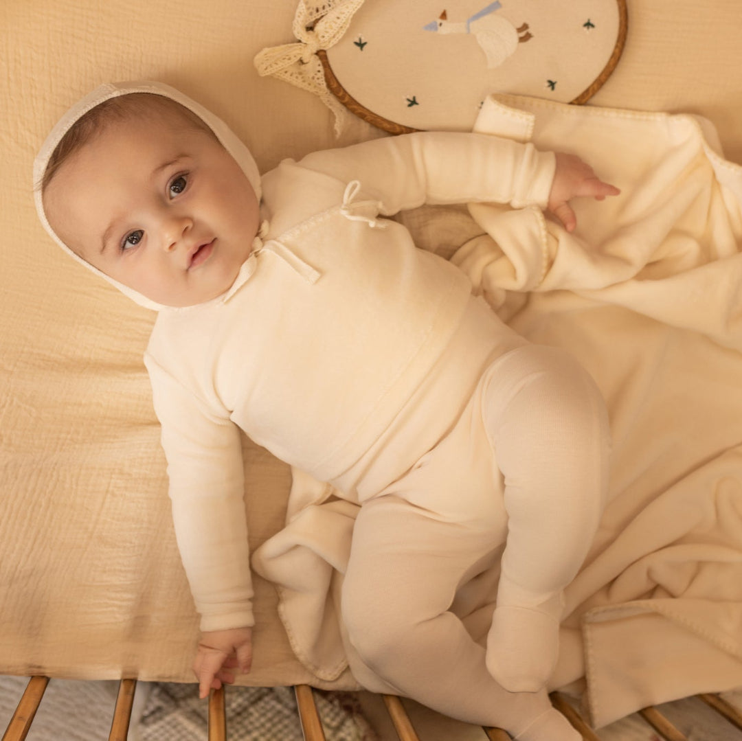 Linen Classic Stitch Wrap Two Piece