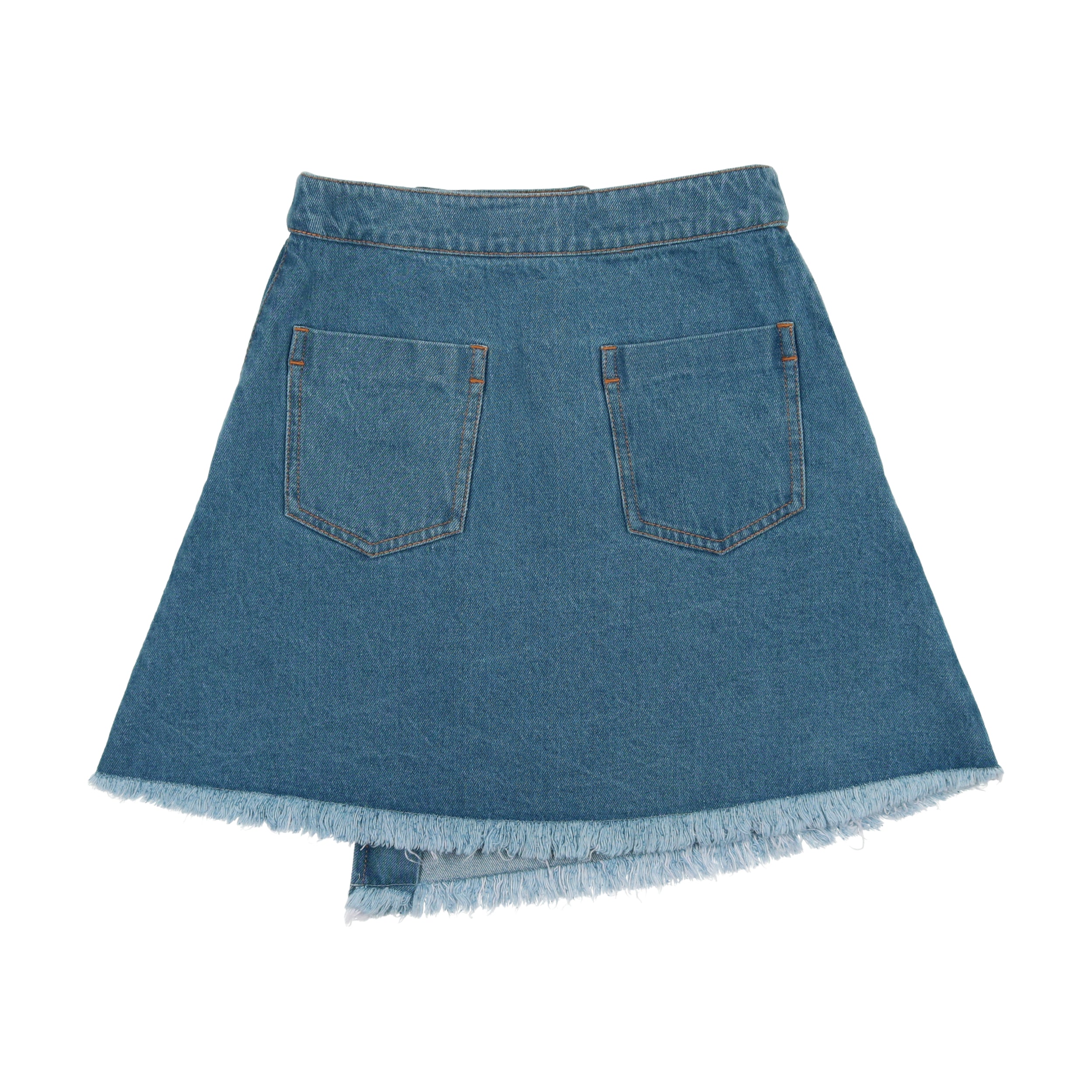 Blue Denim Button Skirt