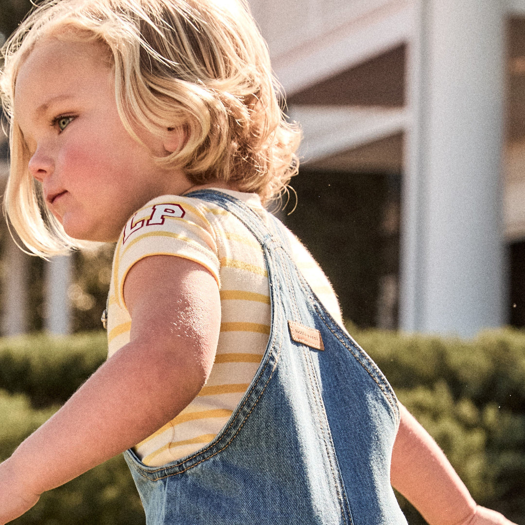 Yellow/ Ivory Classic Striped Short Sleeve Tee
