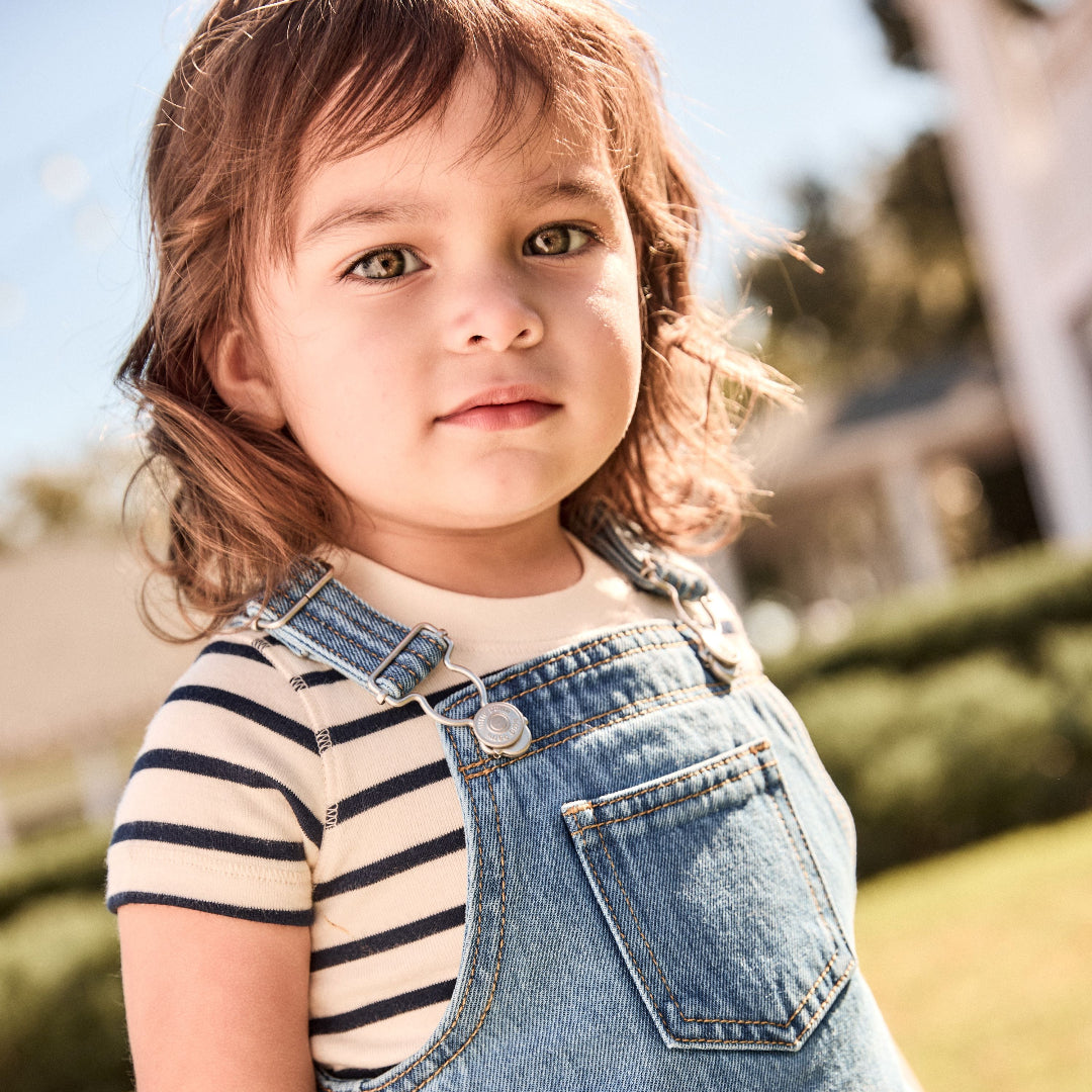 Navy/ Ivory Classic Striped Short Sleeve Tee