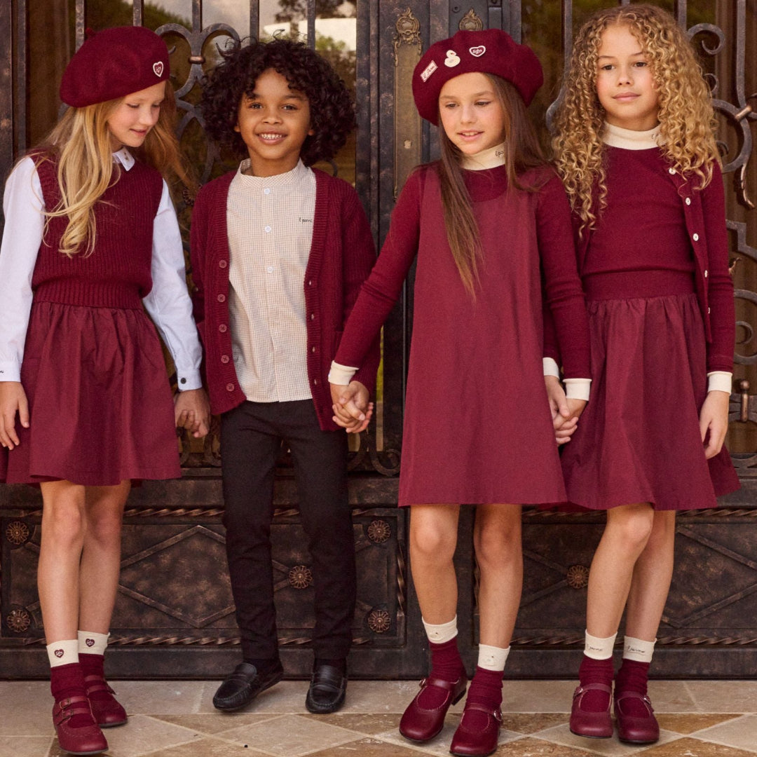 Burgundy Taffeta Skirt
