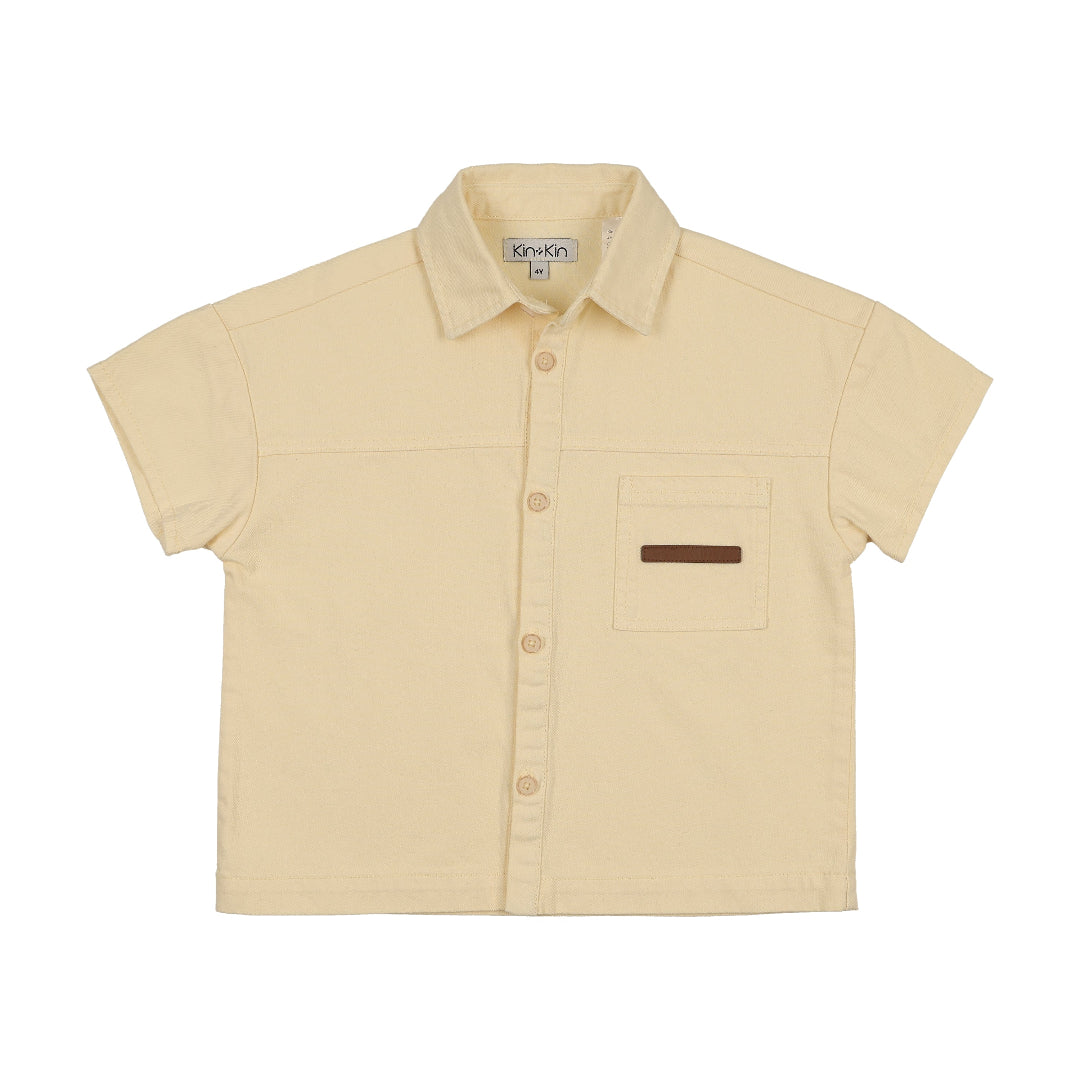 Yellow Denim Boxy Shirt